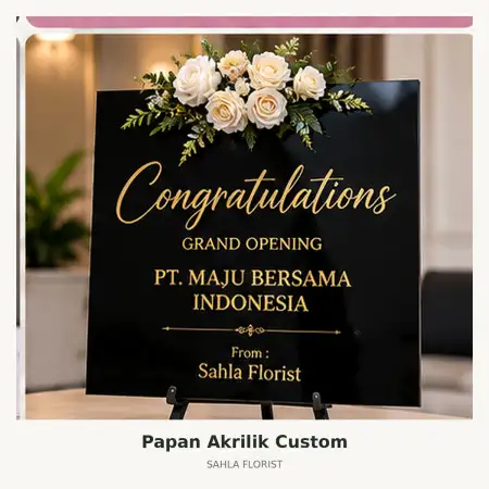 Papan Bunga Akrilik Balokang